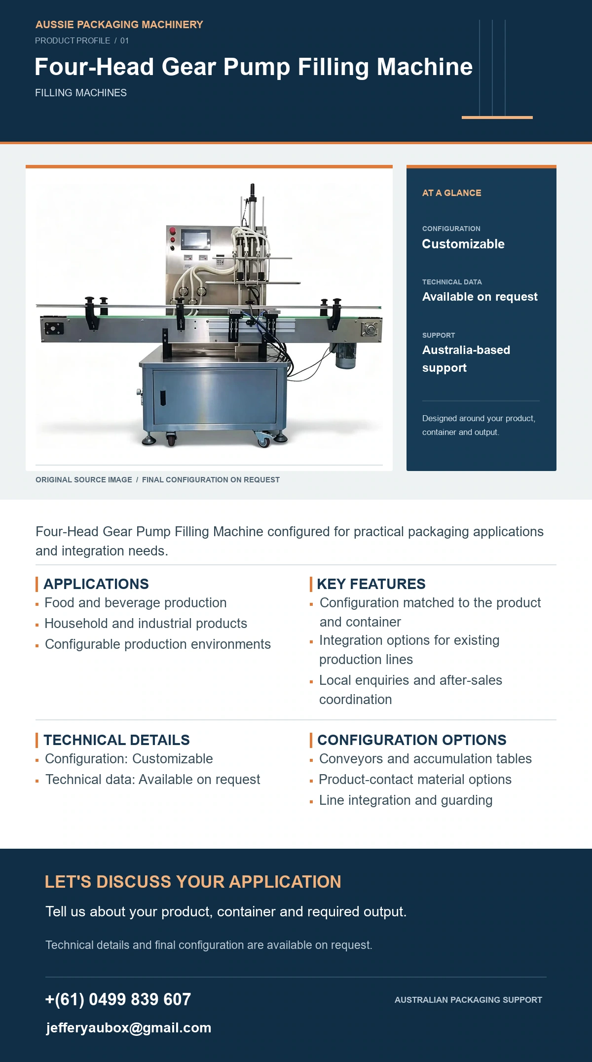 Four-Head Gear Pump Filling Machine product detail artwork
