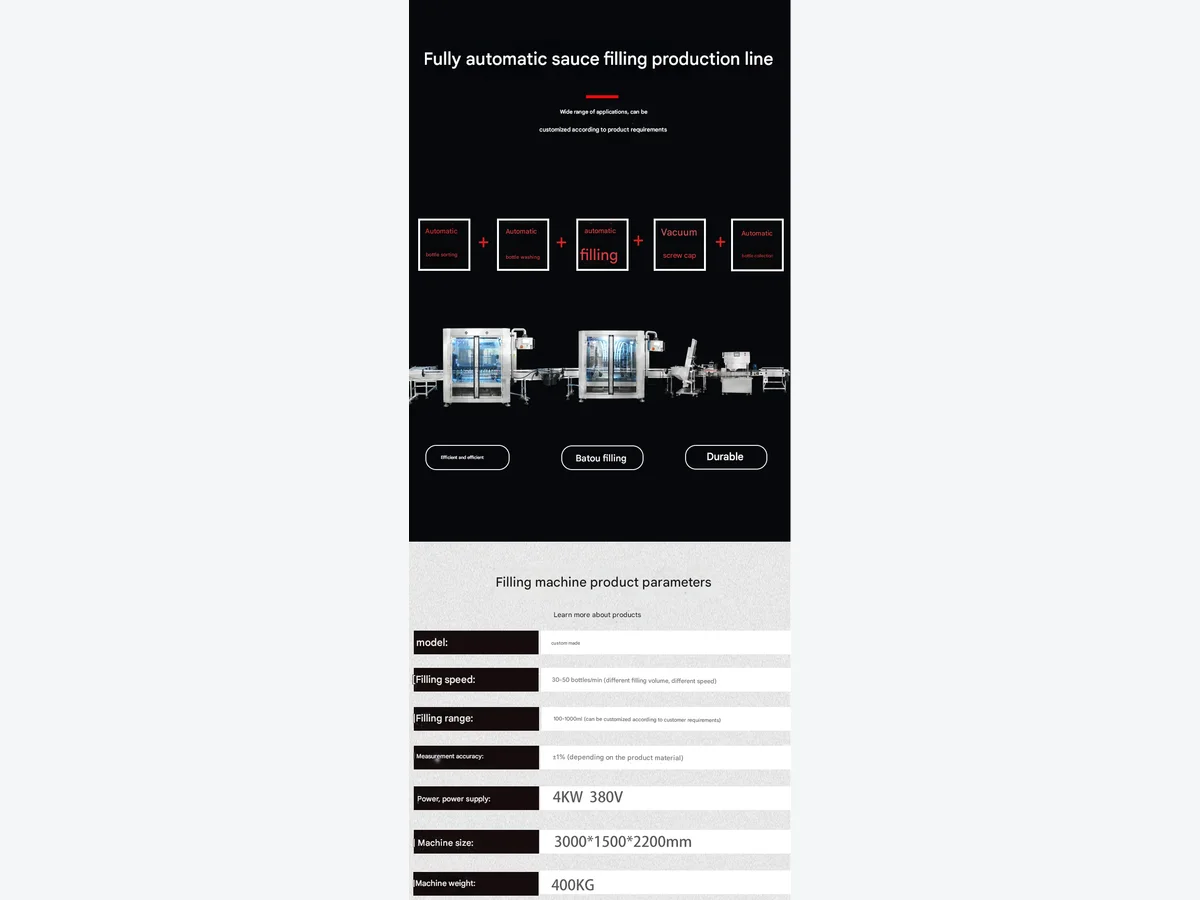 Sauce Filling Production Line product presentation view 2