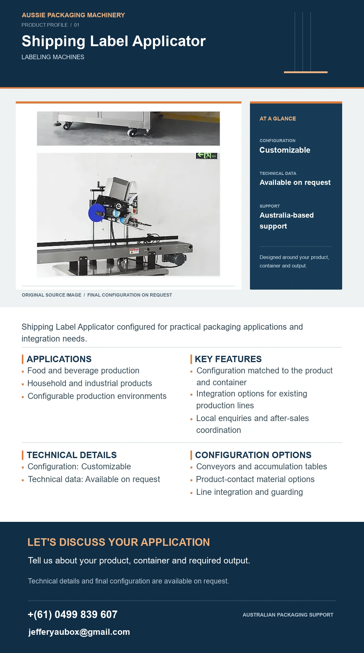 Shipping Label Applicator product detail artwork